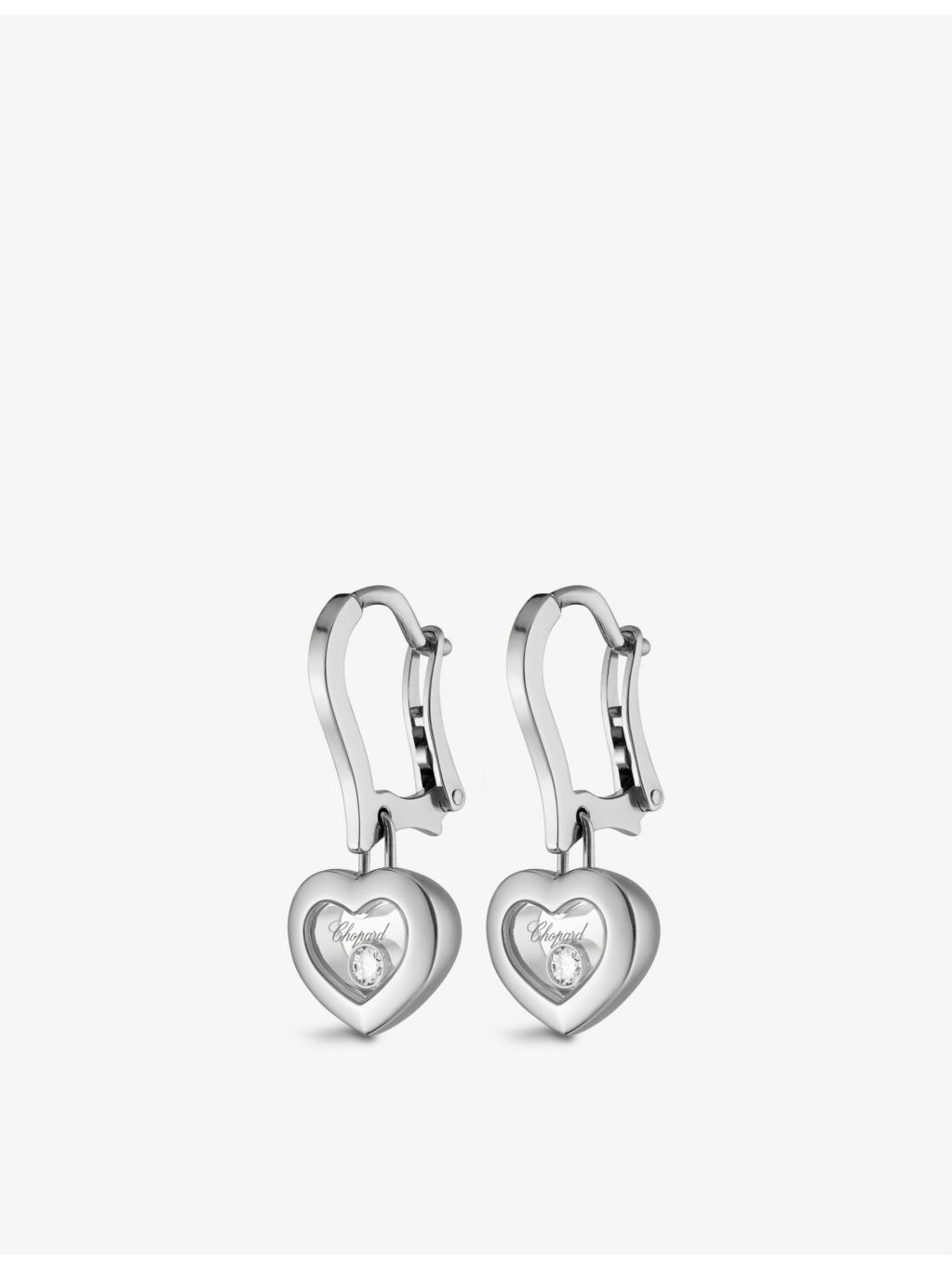 Happy Diamonds 18ct white-gold and 0.10ct diamond earrings - 4