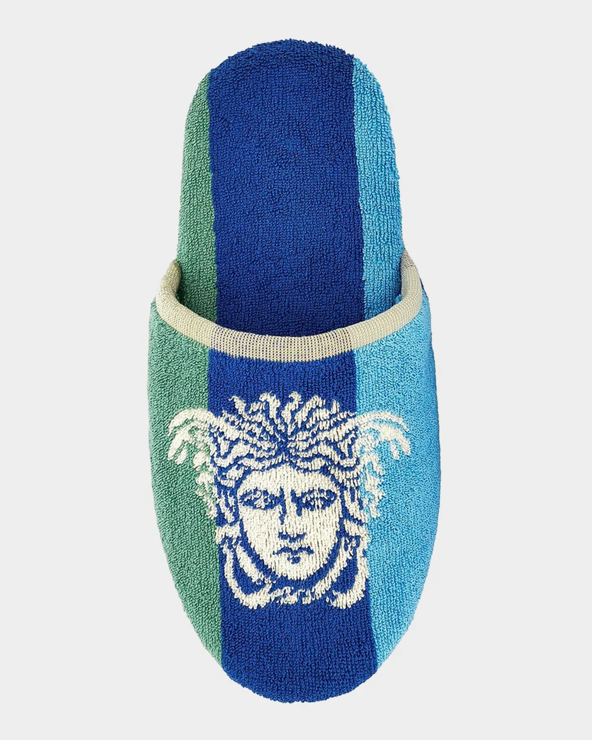 Men's Medusa Stripe Jersey Slippers - 1