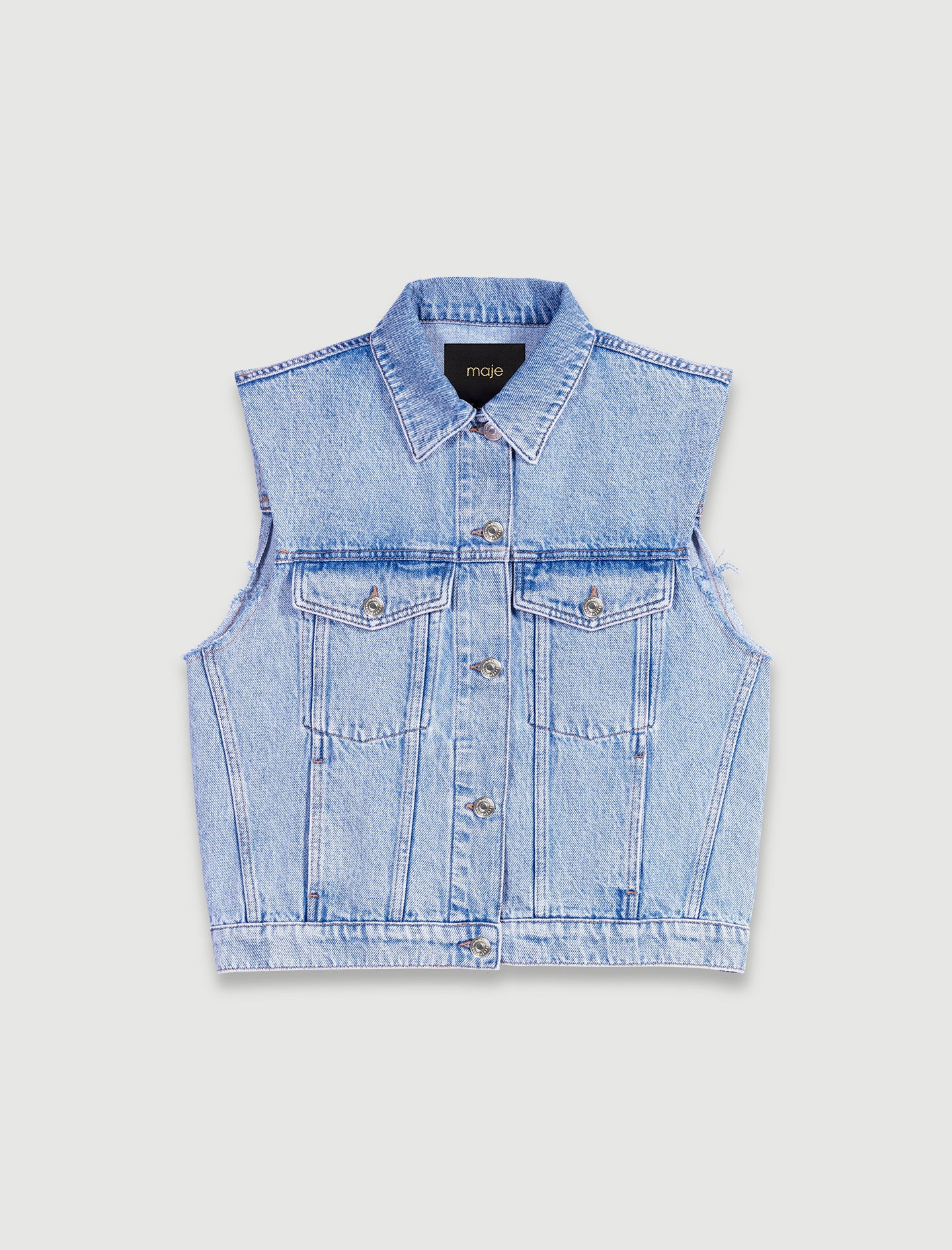 Sleeveless denim jacket - 1