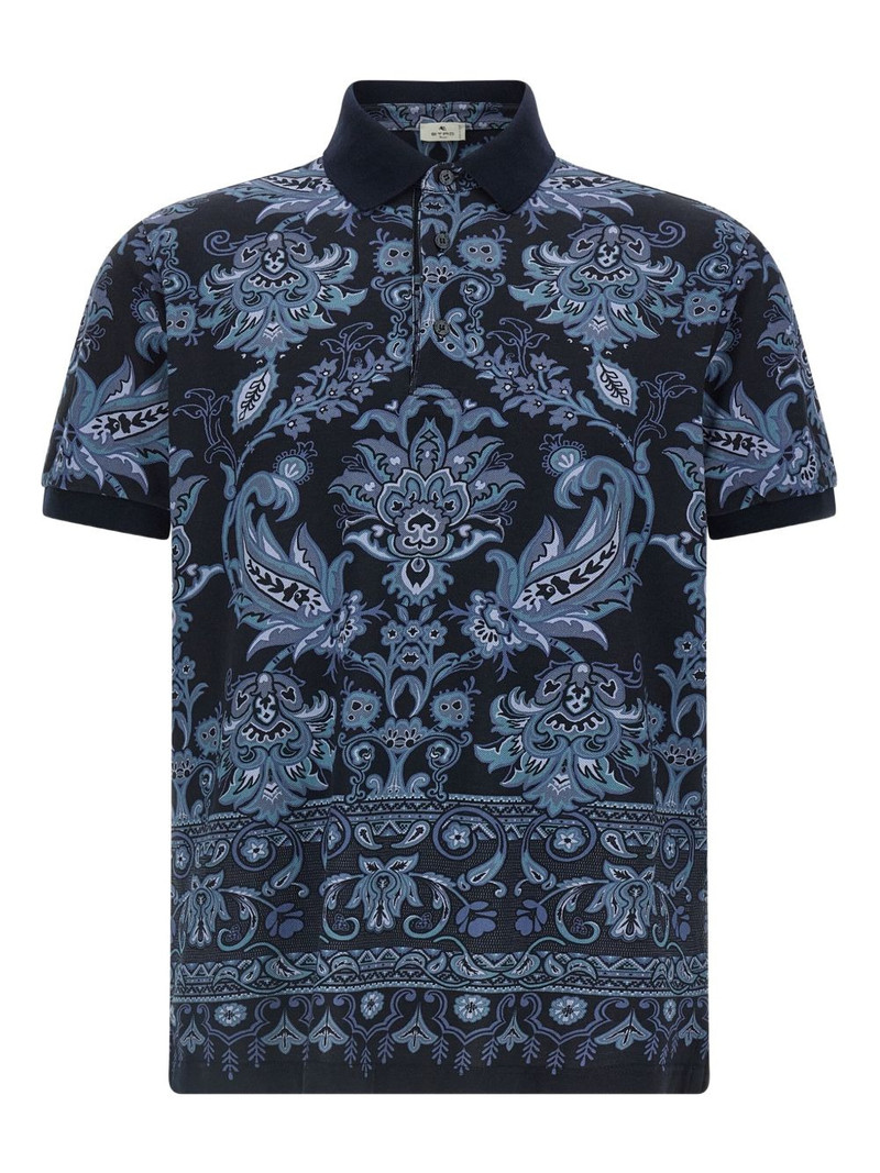 Press paisley geometric print polo shirt 1
