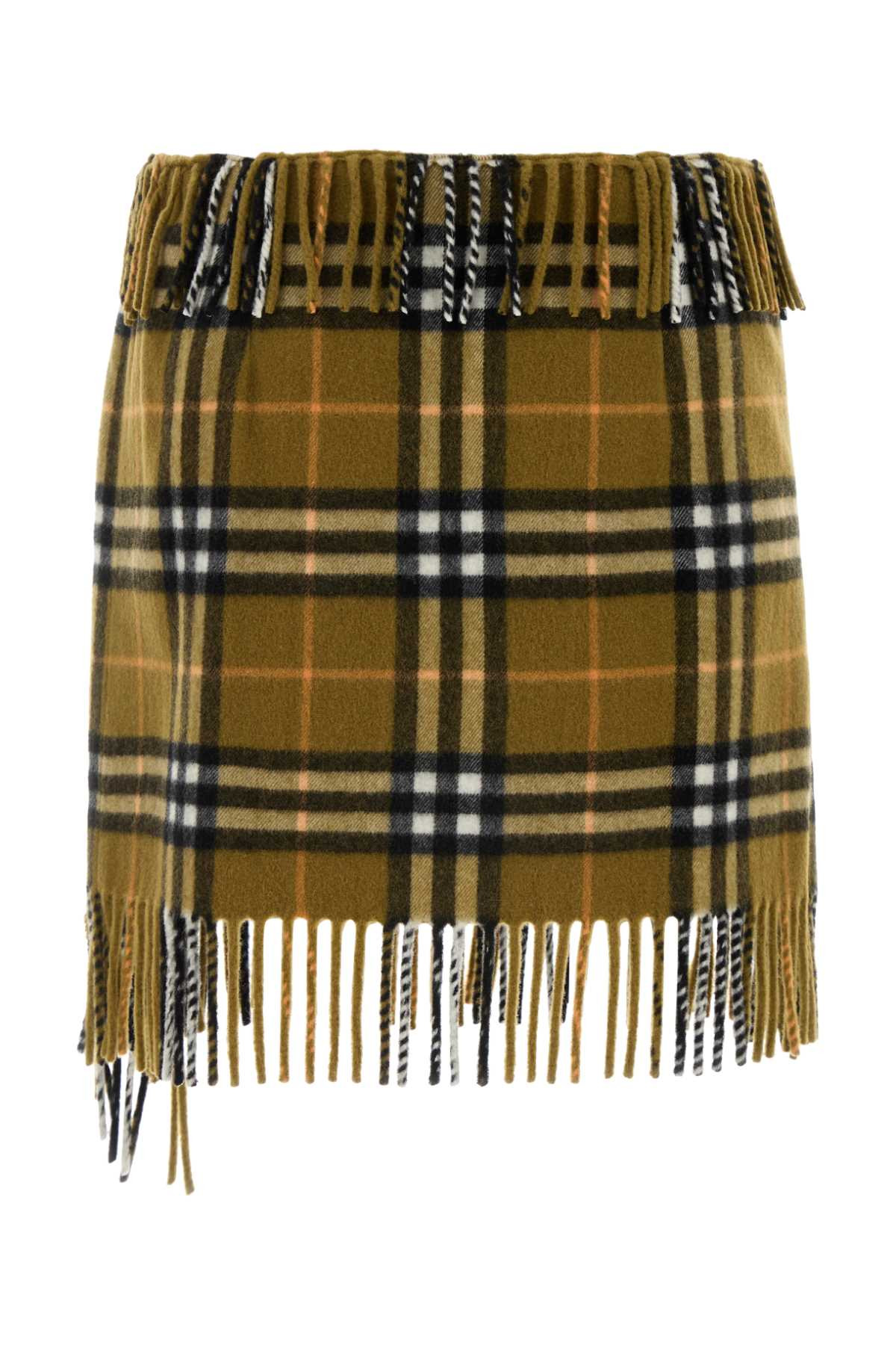 Burberry Women Embroidered Wool Blend Mini Skirt - 2