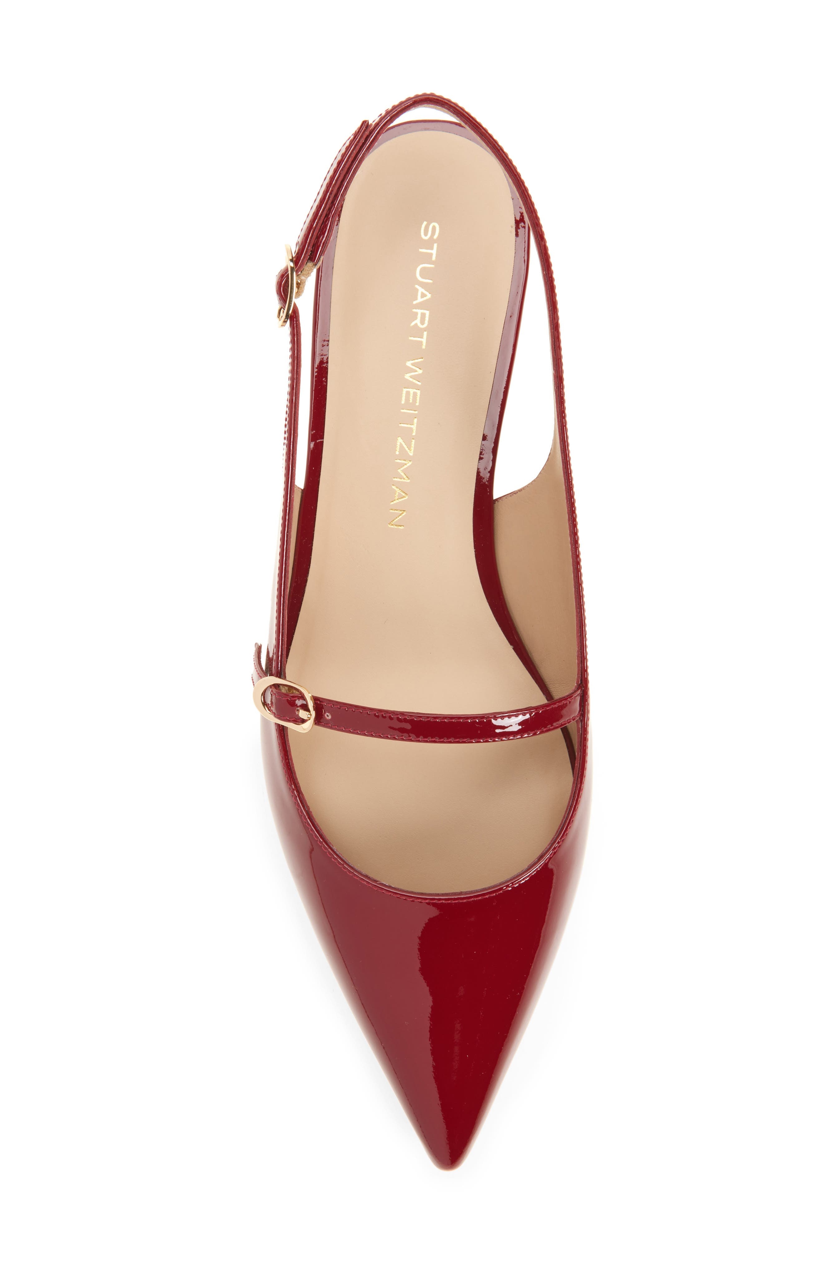 Stuart Weitzman Emilia Mary Jane Slingback Flat in Chile Patent at Nordstrom - 5