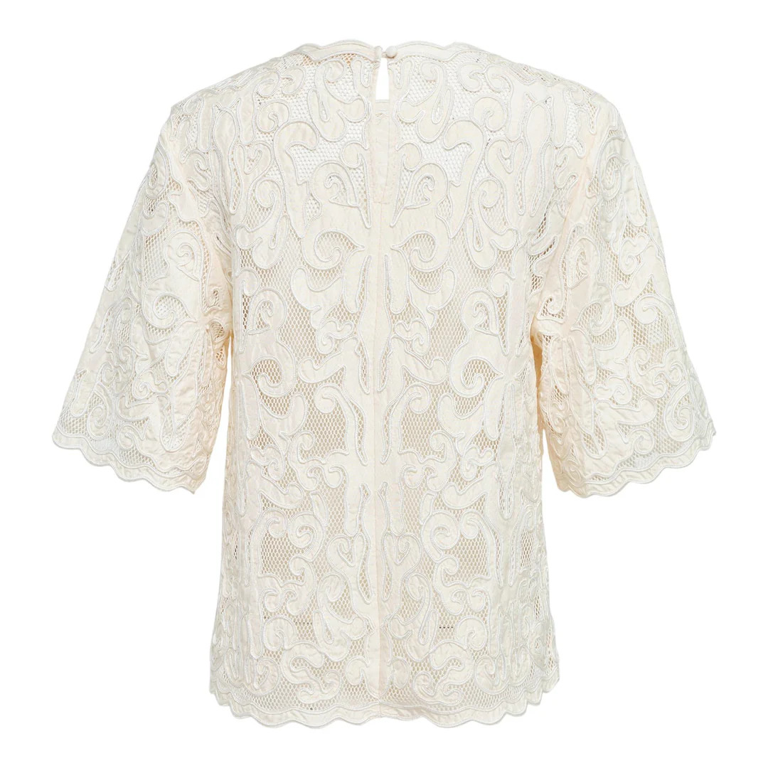 Tasia Applique Short Sleeve Top - 2