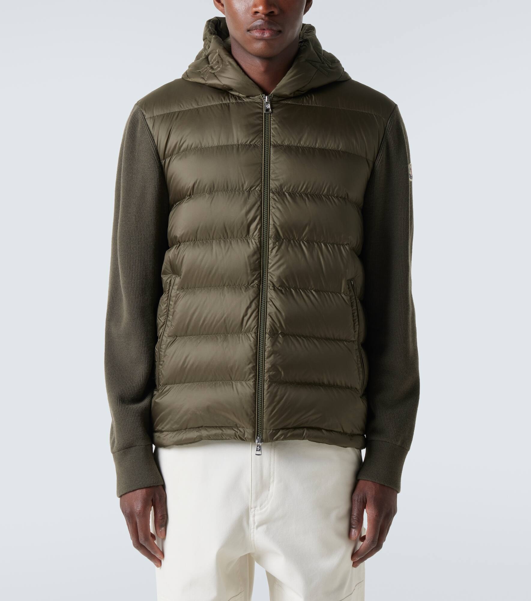 Quilted wool and down jacket - 3
