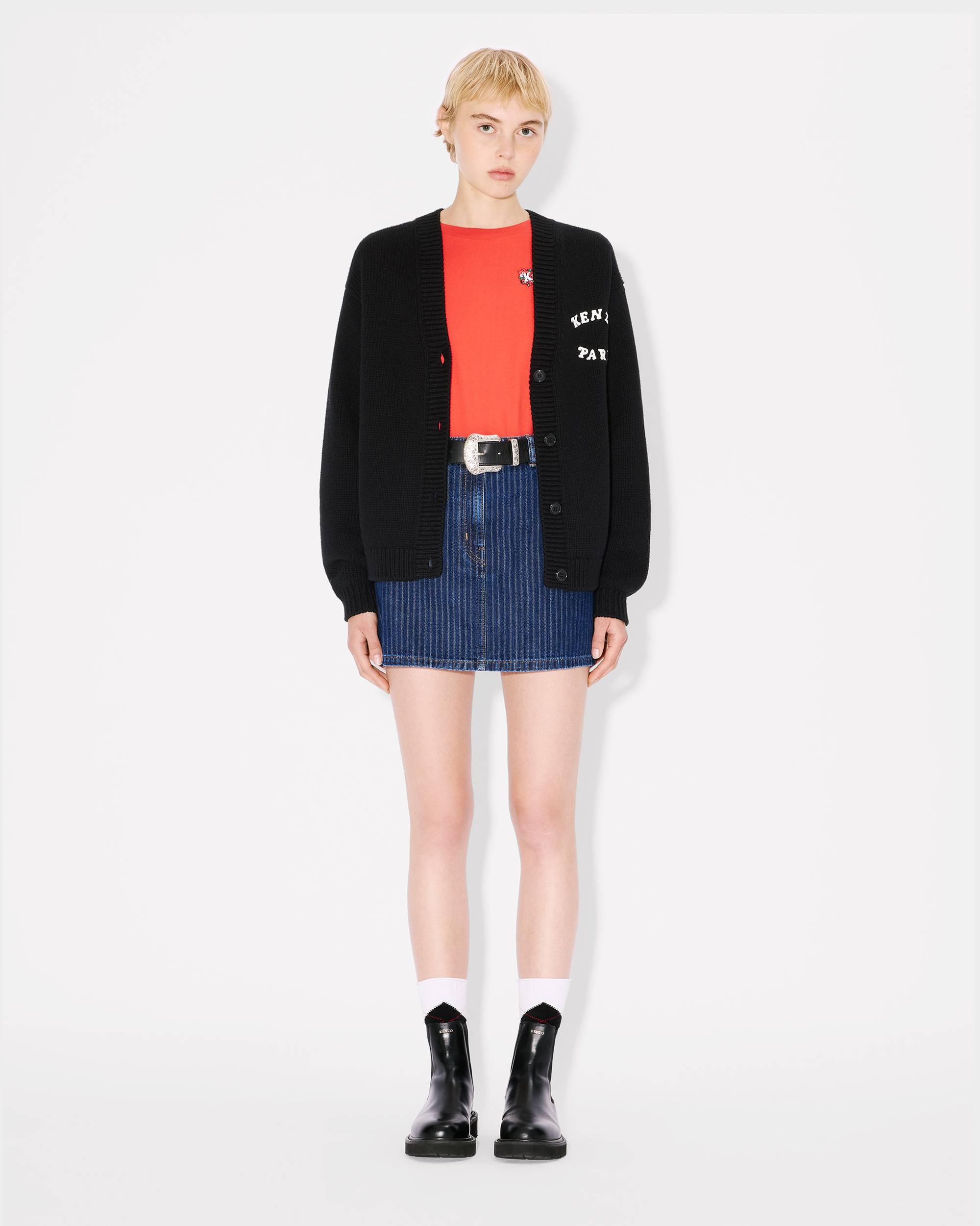 'KENZO VERDY MARKET' embroidered knitted cardigan in wool and cotton - 5