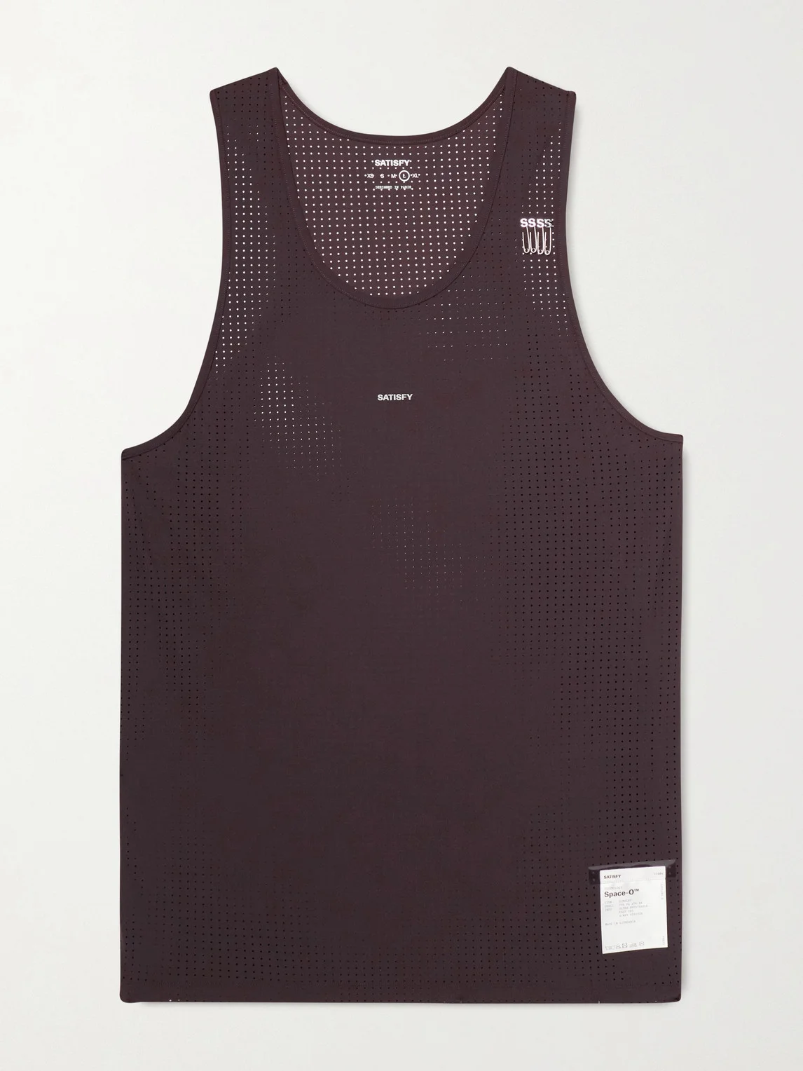 Embellished Logo-Appliquéd Space-O™ Mesh Tank Top - 1