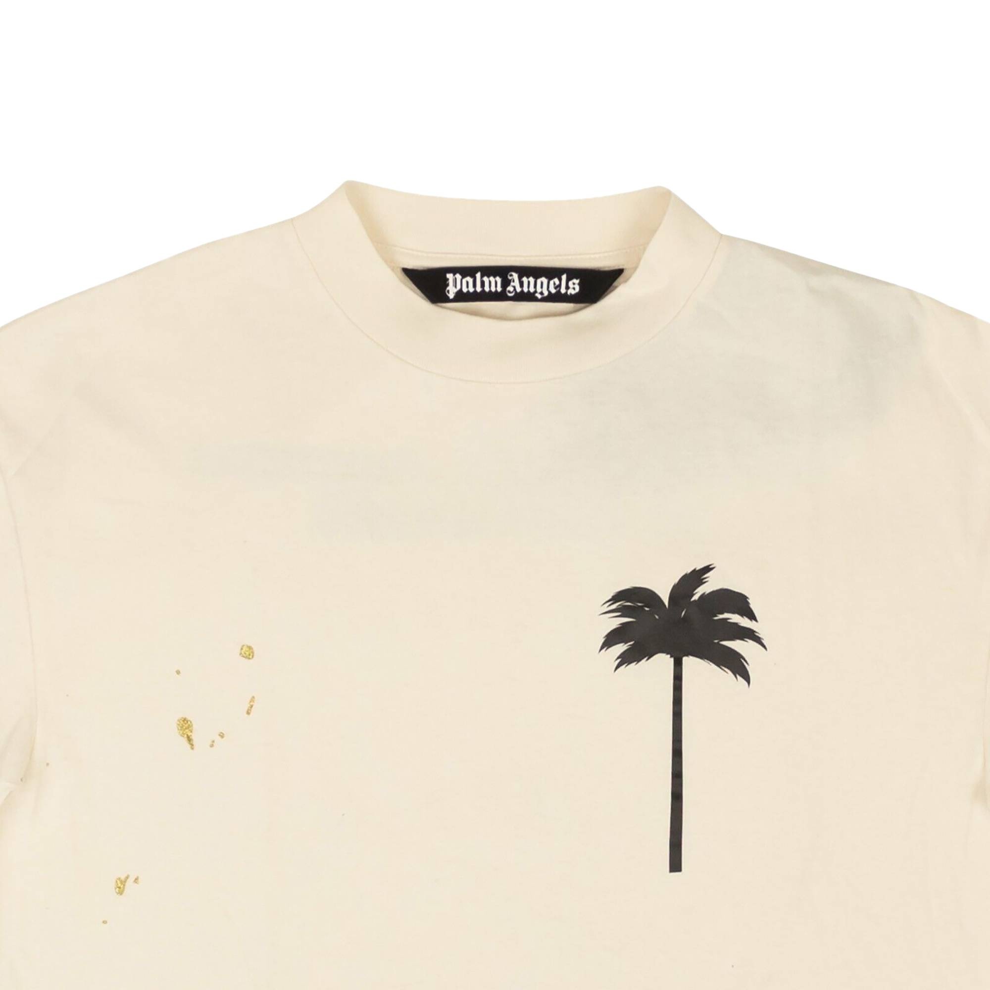 Palm Angels PXP Painted Classic Tee 'Butter/Black' - 3