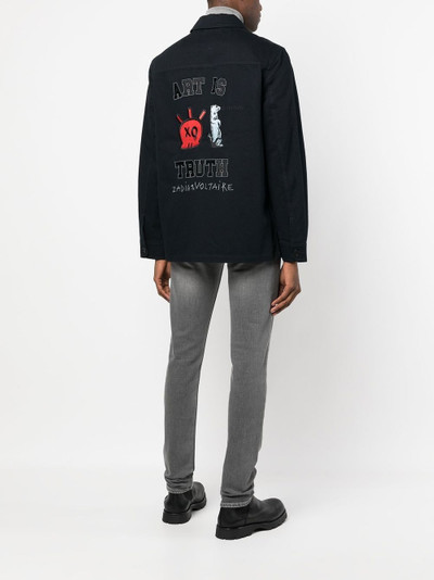 Zadig & Voltaire slogan-print shirt jacket outlook