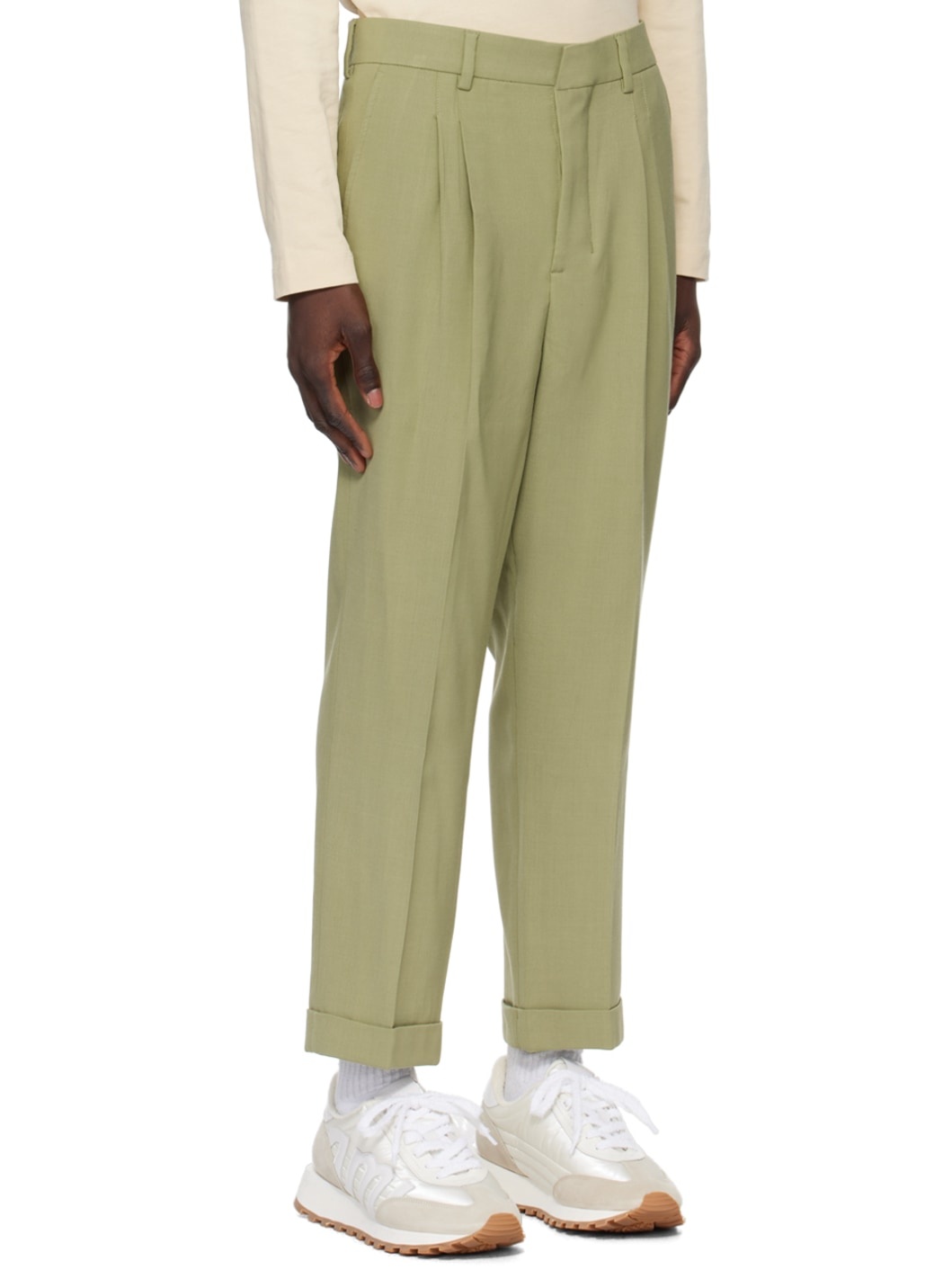 Green Carrot-Fit Trousers - 2