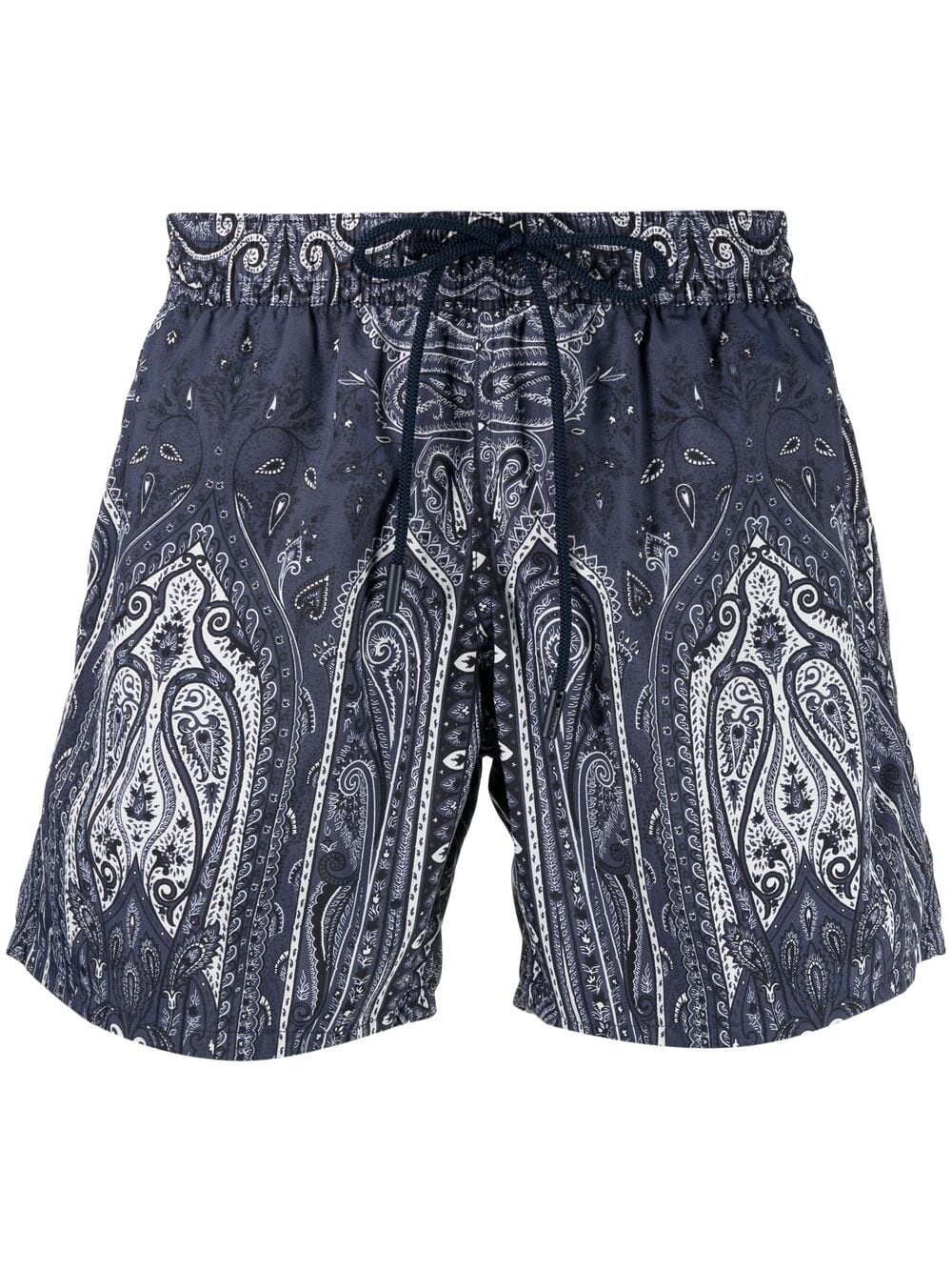 paisley-print drawstring swim shorts - 1