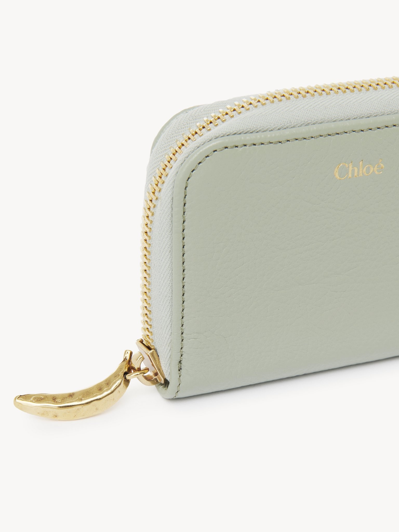 BANANA ZIPPED COIN PURSE IN GRAINED LEATHER - 5