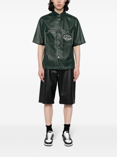 AMIRI Arts District faux-leather shirt outlook