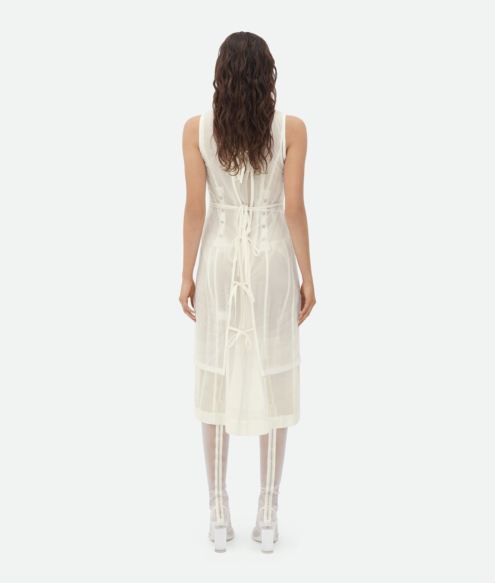 Bottega Veneta® Women's Stretch Rib Cotton Dress in Chalk. Shop