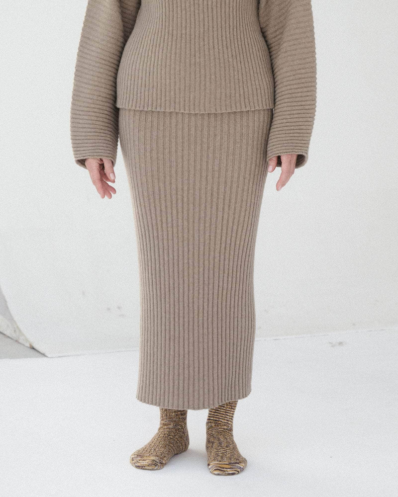 Kai Skirt - Recycled Cashmere Rib 1