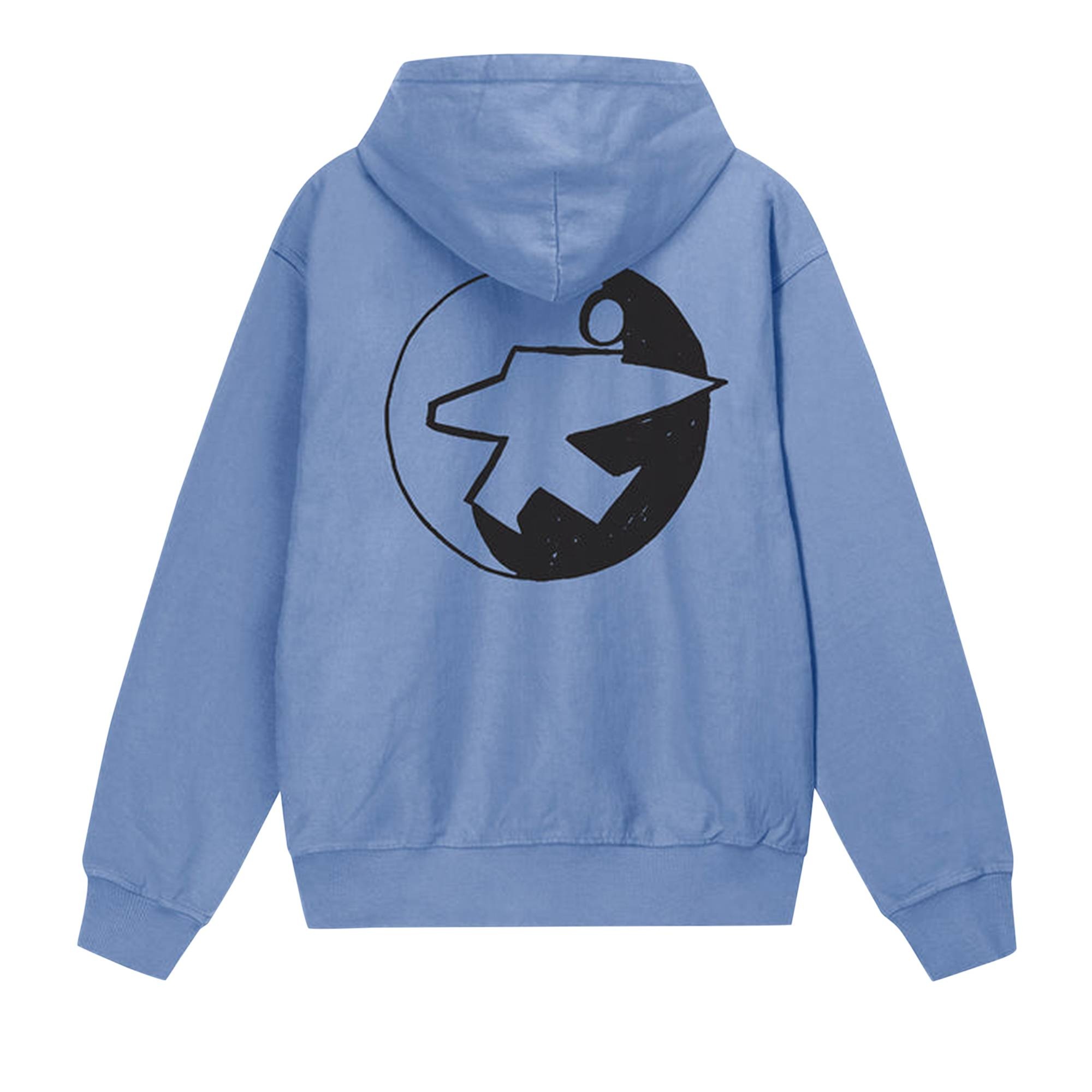 Stussy x Our Legacy Work Shop Surfman Pigment Dyed Hoodie 'Blue' - 2