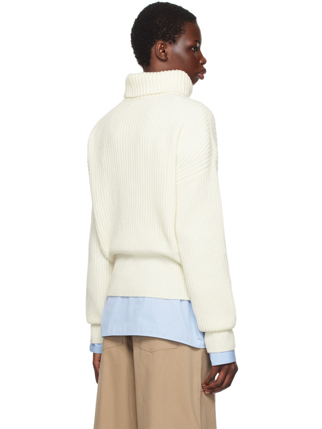 White Patch Turtleneck - 3