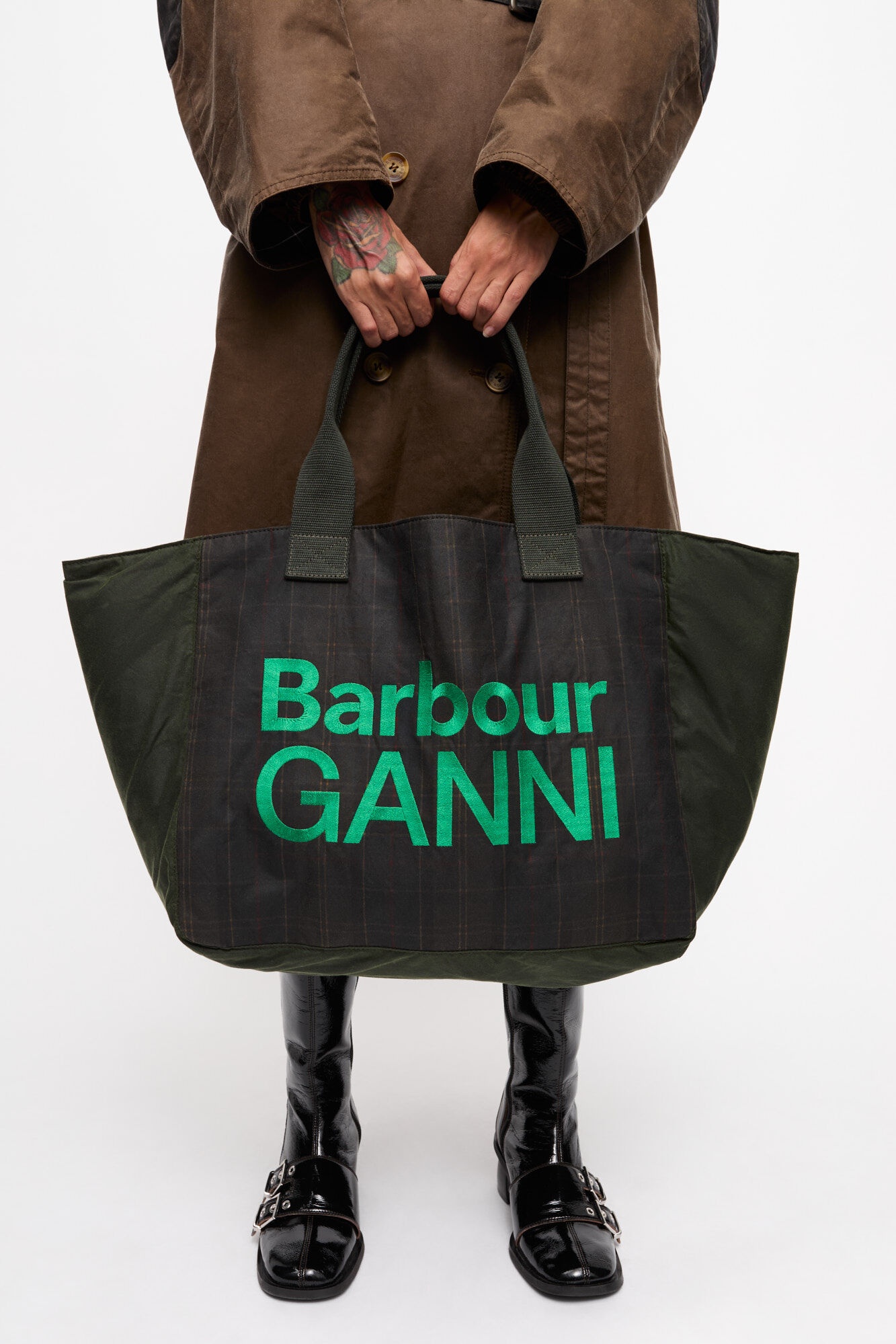 GANNI X BARBOUR WAXED TOTE BAG - 3