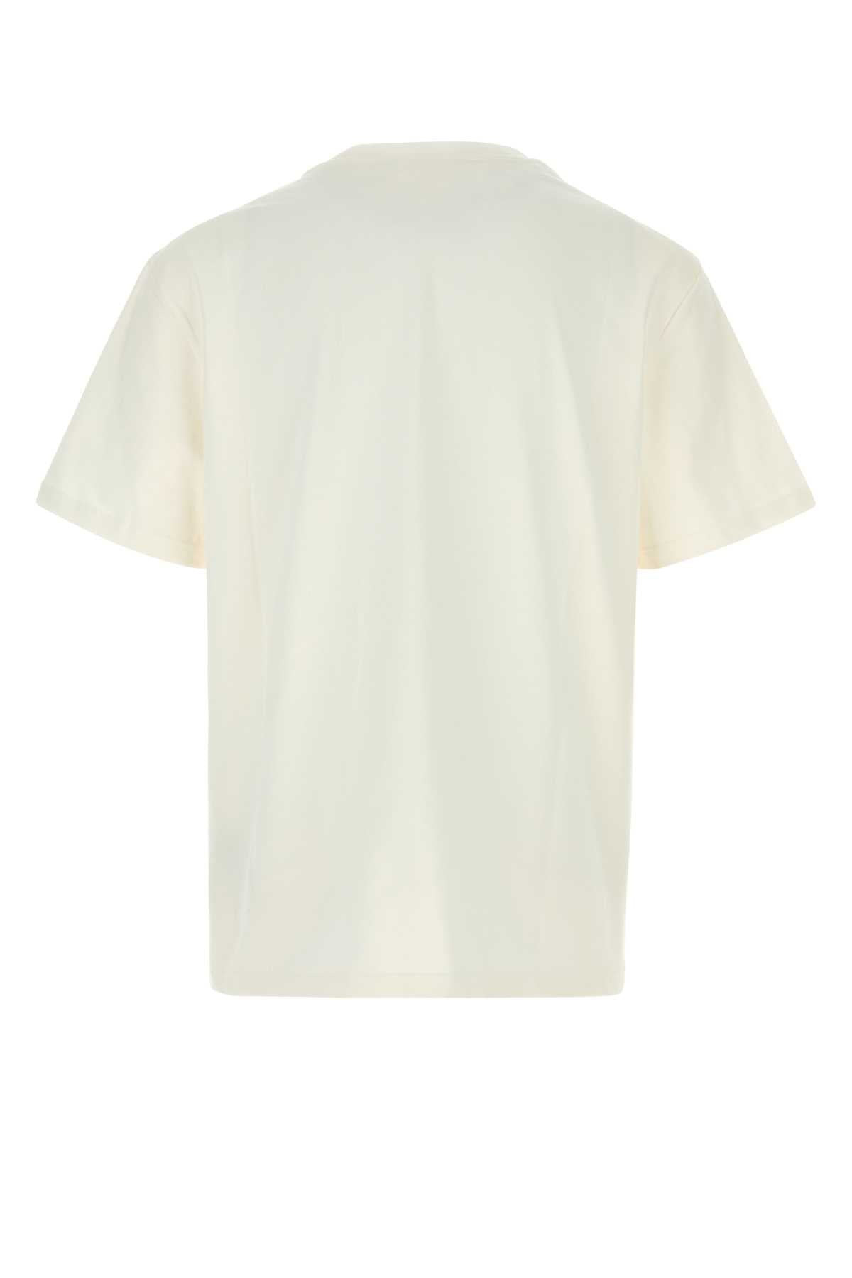 Jil Sander Men White Cotton T-Shirt - 2
