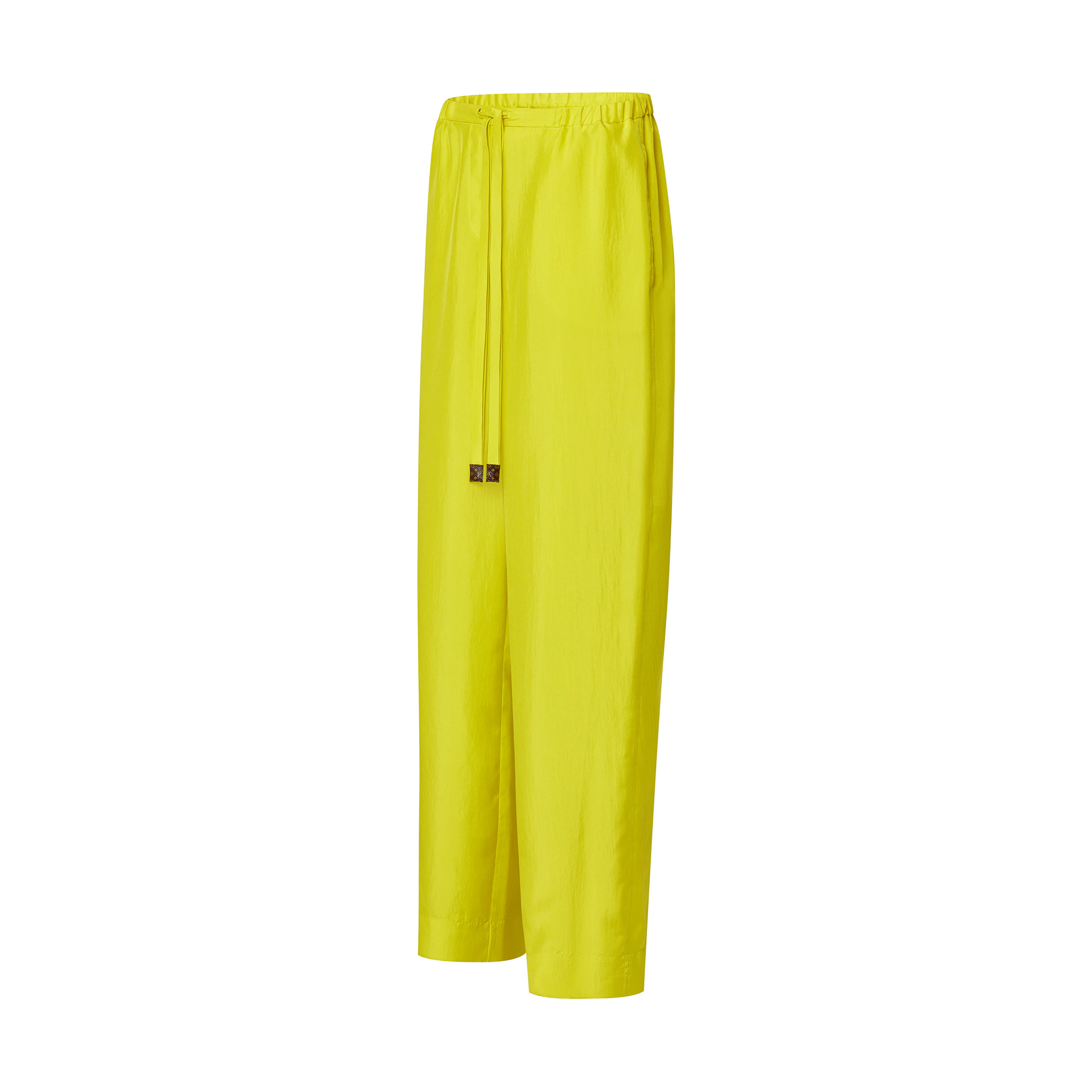 Chartreuse Silk Pajama Pants - 2