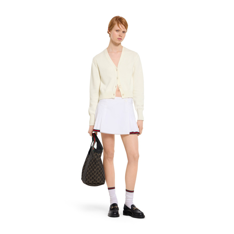 GUCCI Cotton cardigan with embroidery outlook