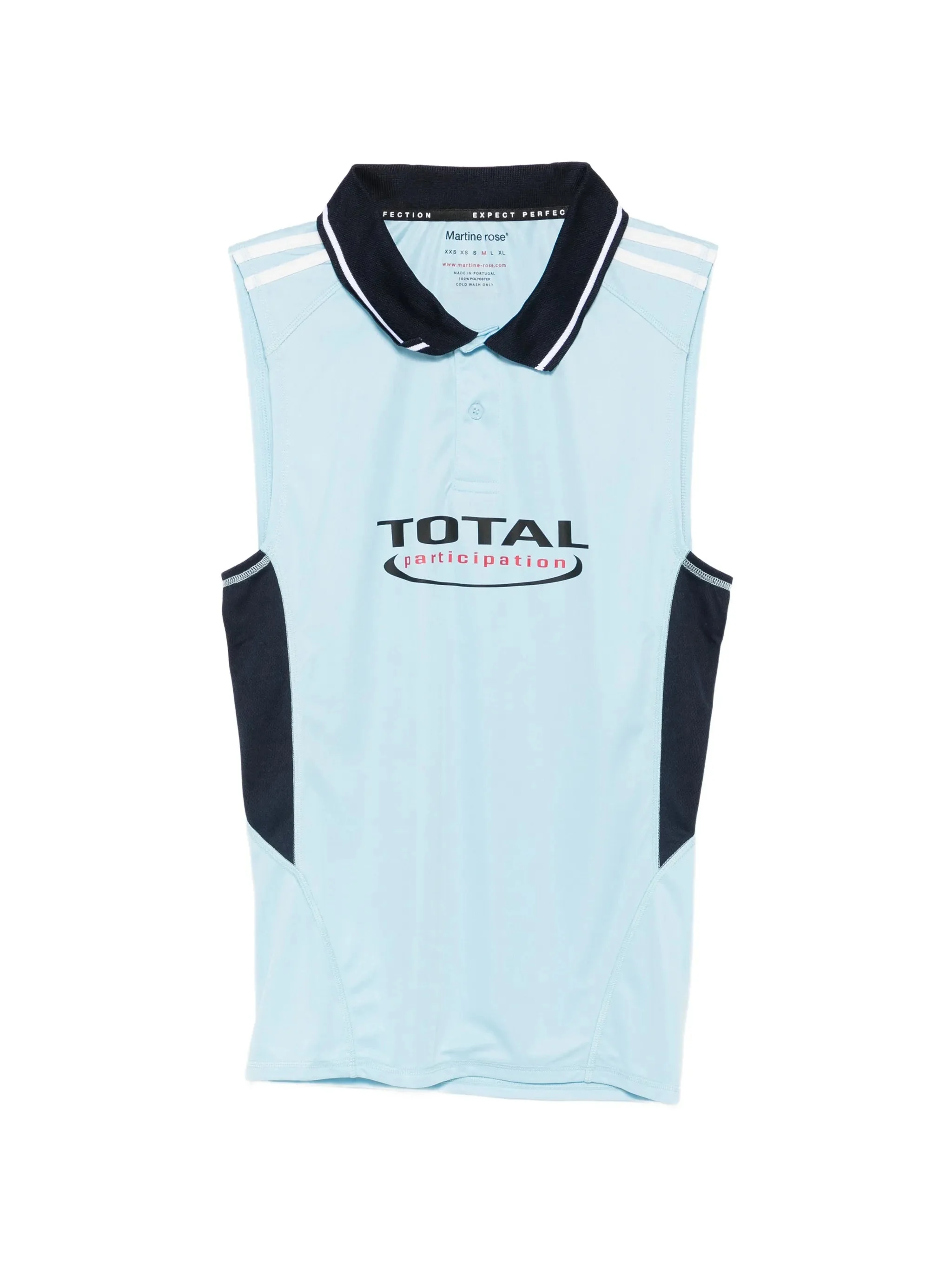Martine Rose Shrunken Football Collared Sleeveless Polo Shirt - 1