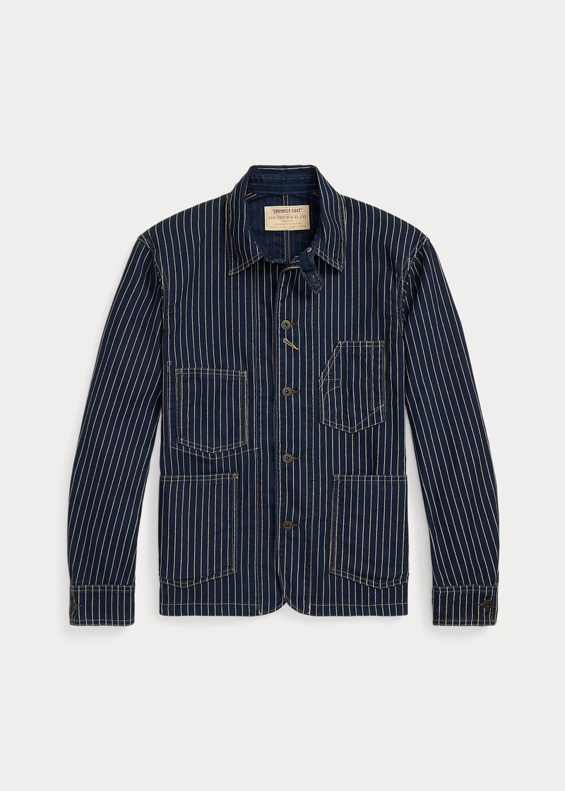 Indigo Dot-Stripe Twill Engineer Coat 1