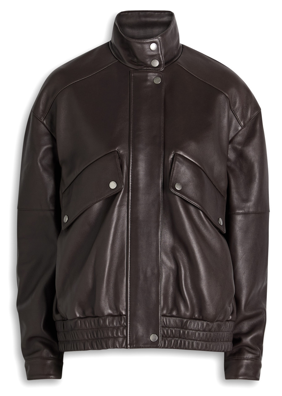 Rag & Bone Aria Panelled Leather Bomber Jacket - 1