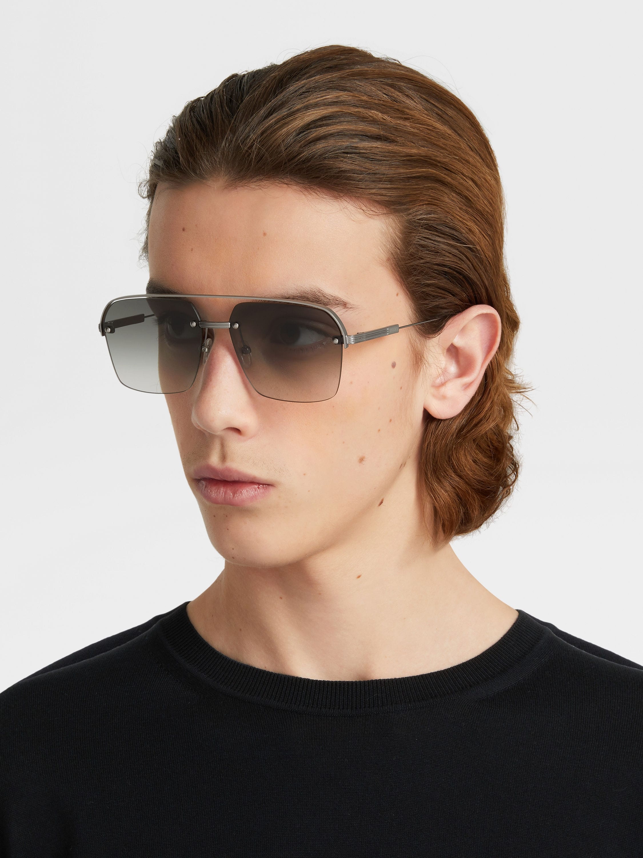 LIGHT RUTHENIUM METAL SUNGLASSES - 4