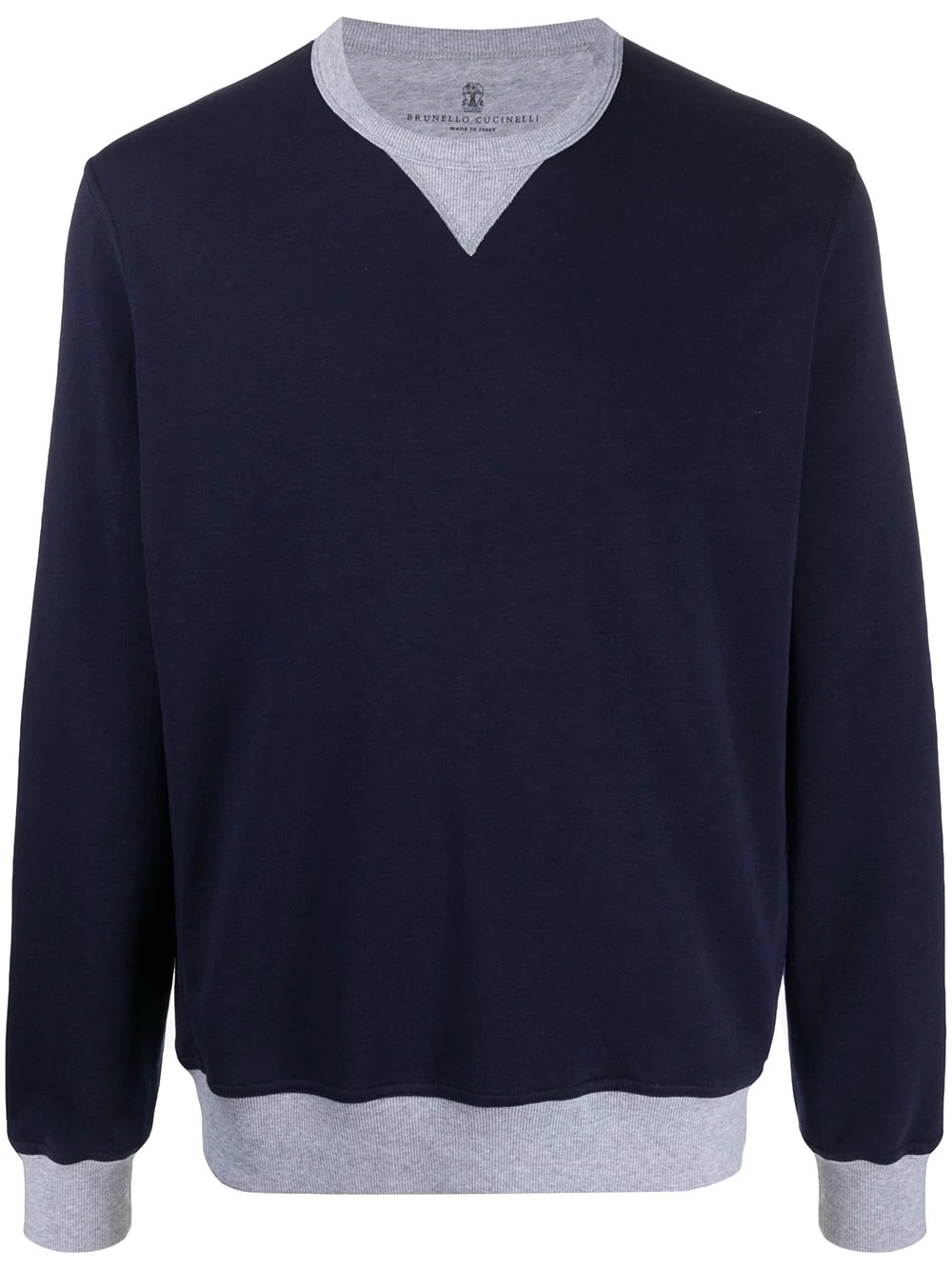 contrast-trimmed relaxed-fit sweatshirt - 1