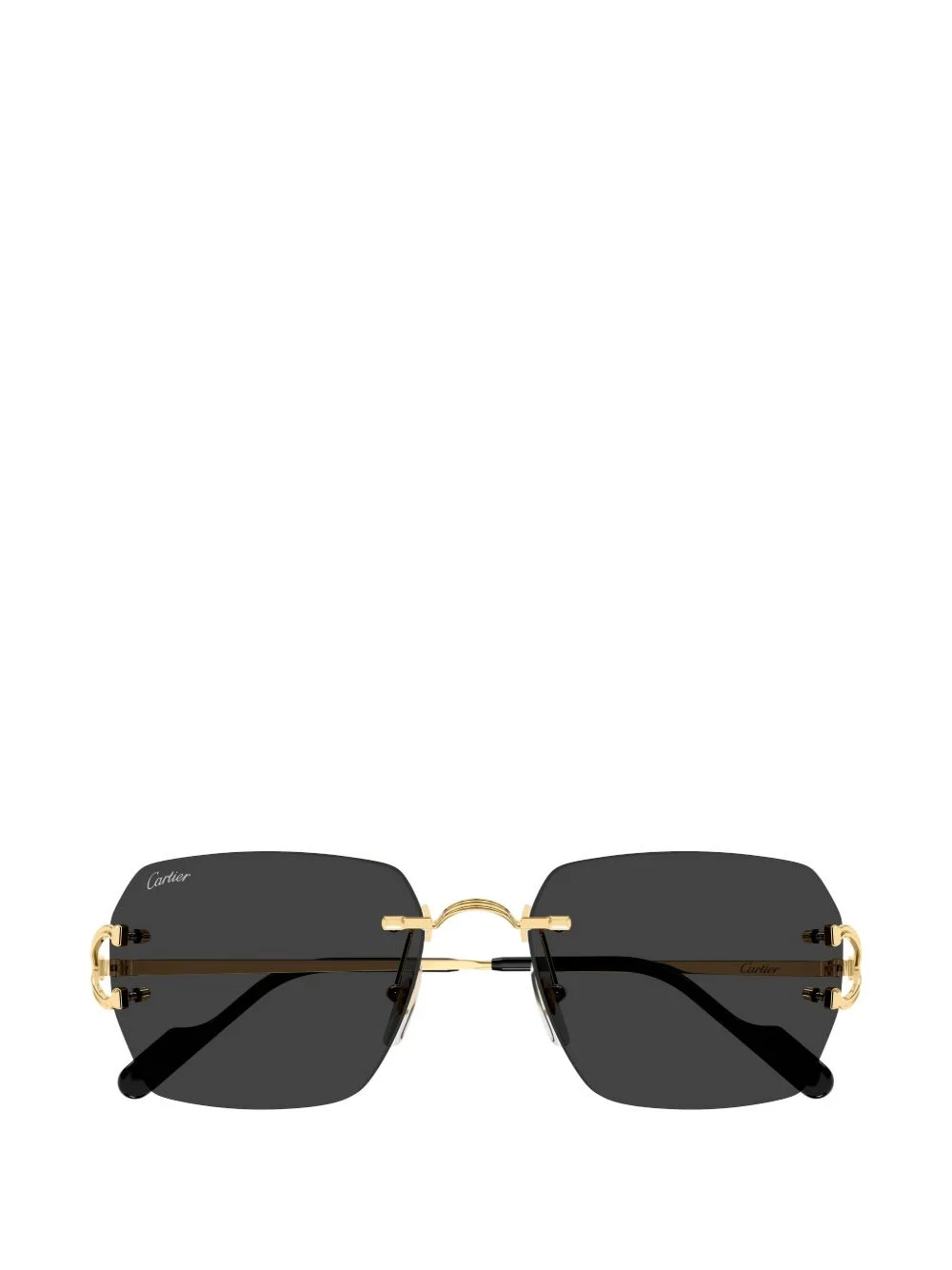 rimless geometric-frame sunglasses - 1