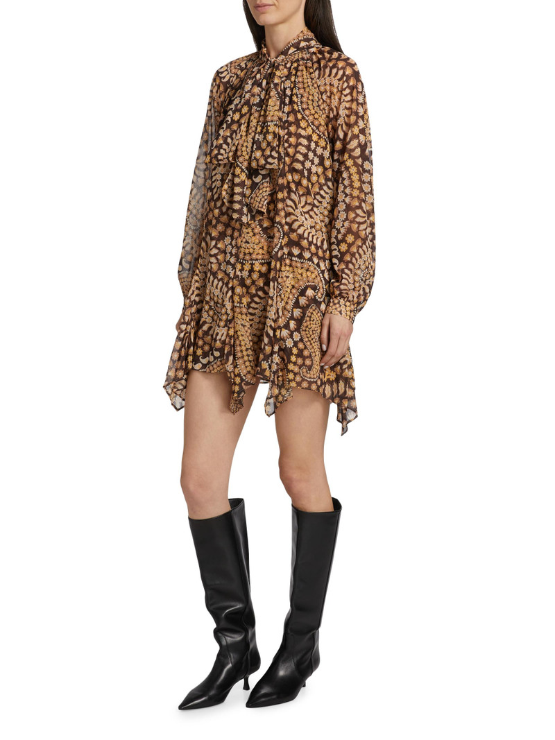 Women's Cindy Printed Draped Minidress - Daisy Paisley 4