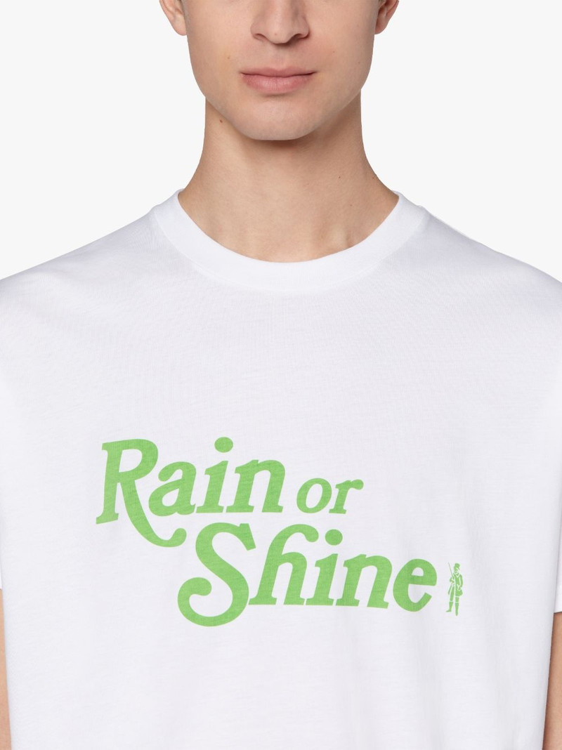 WHITE X GREEN COTTON RAIN OR SHINE T-SHIRT 5