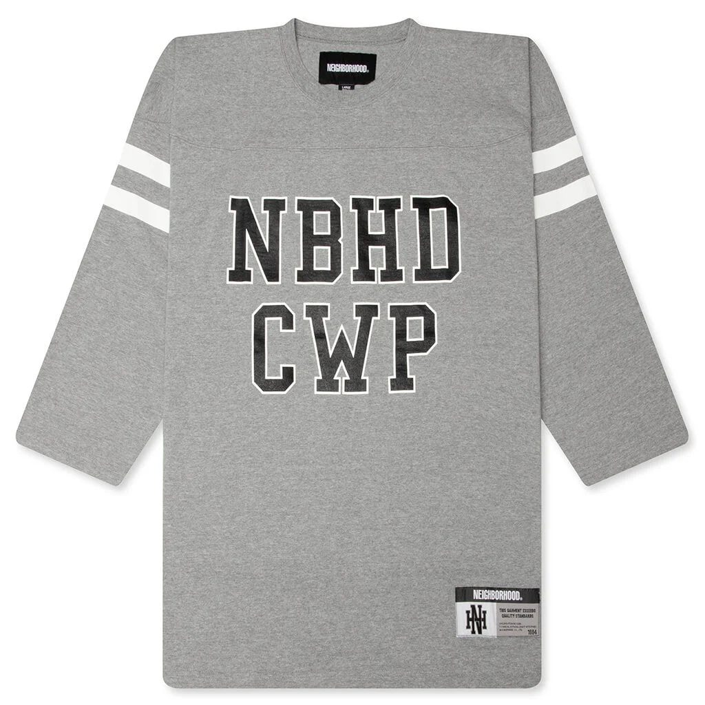 L/S FOOTBALL SHIRT - GREY - 1