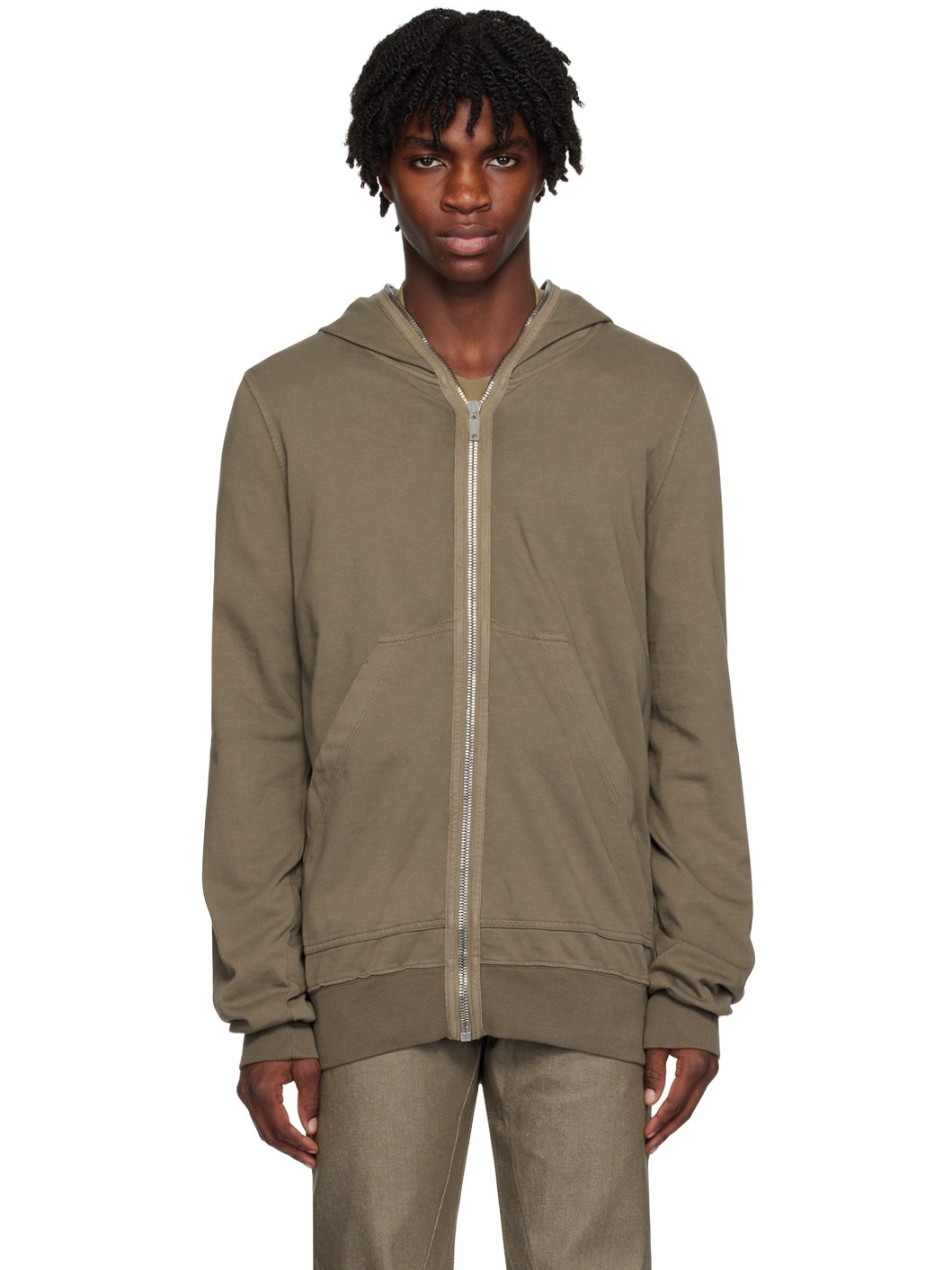 Gray Garment-Dyed Hoodie - 1
