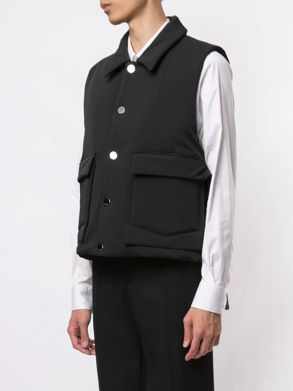 point collar gilet  - 3