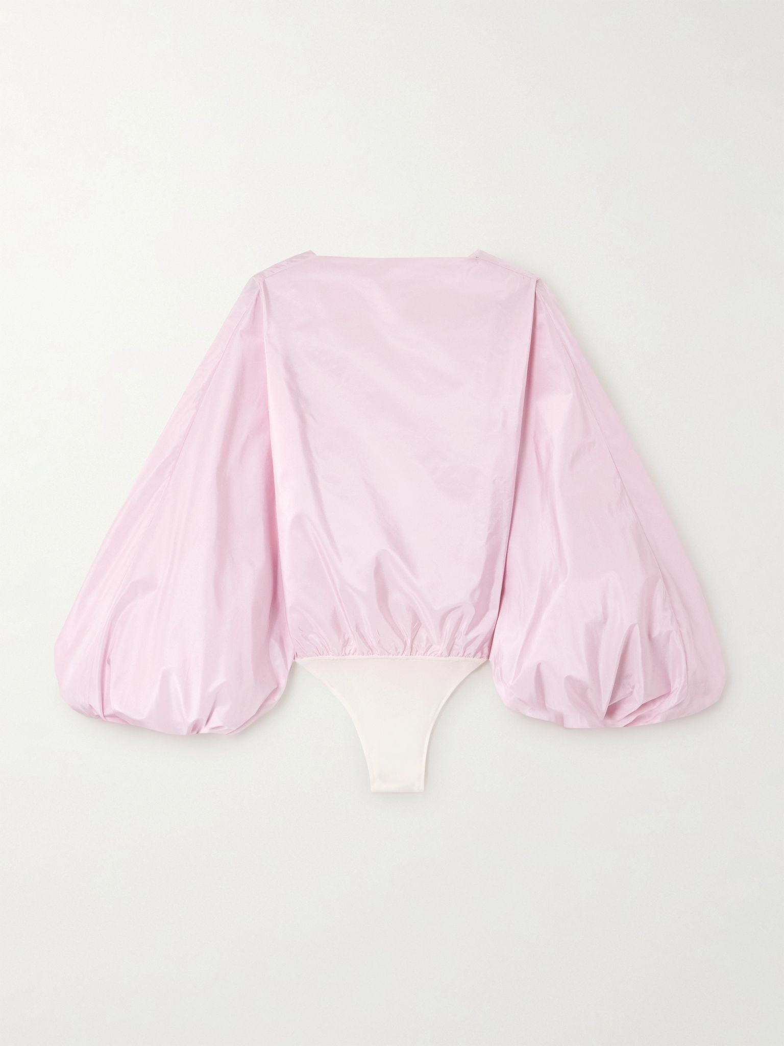 Open-back silk-taffeta bodysuit Pink - 1