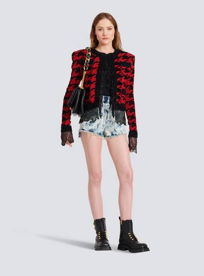 Balmain Faded denim reversed shorts outlook