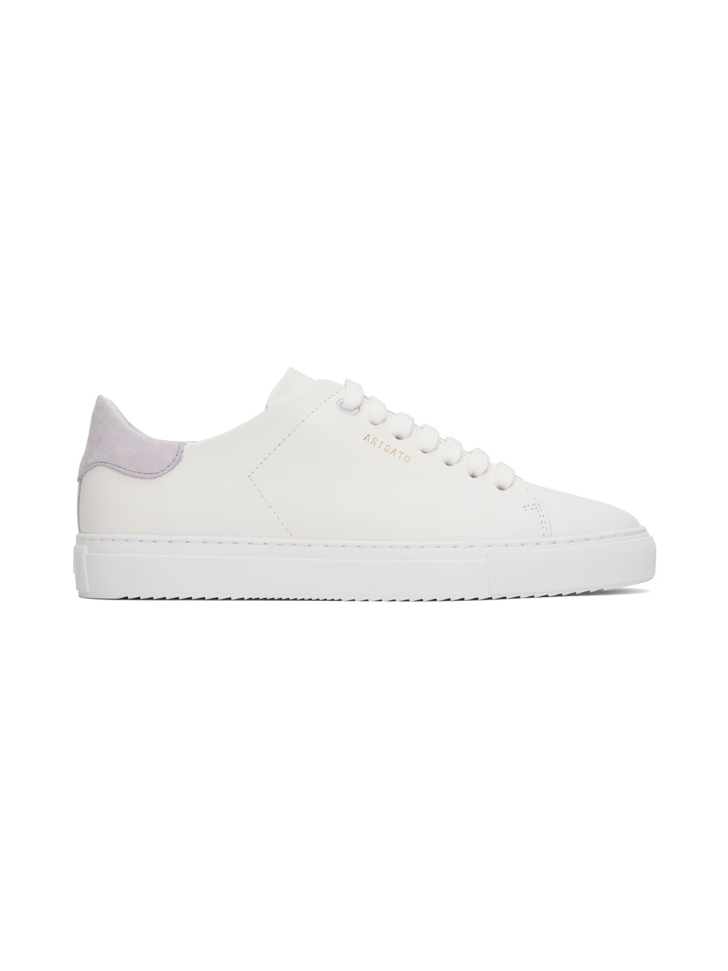 White & Purple Clean 90 Sneakers - 1