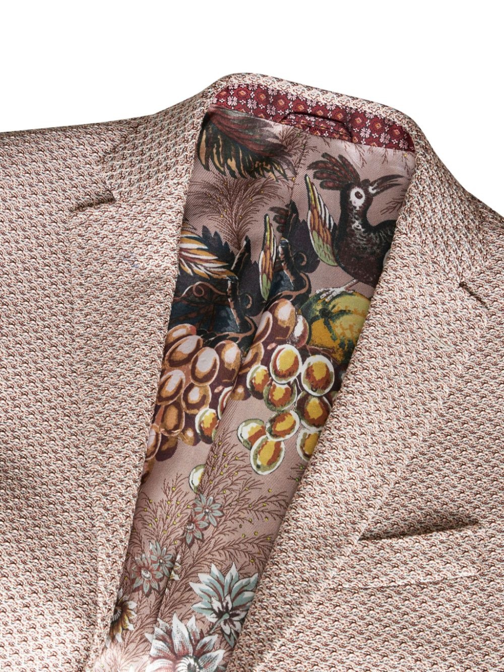 patterned-jacquard cotton blazer - 6