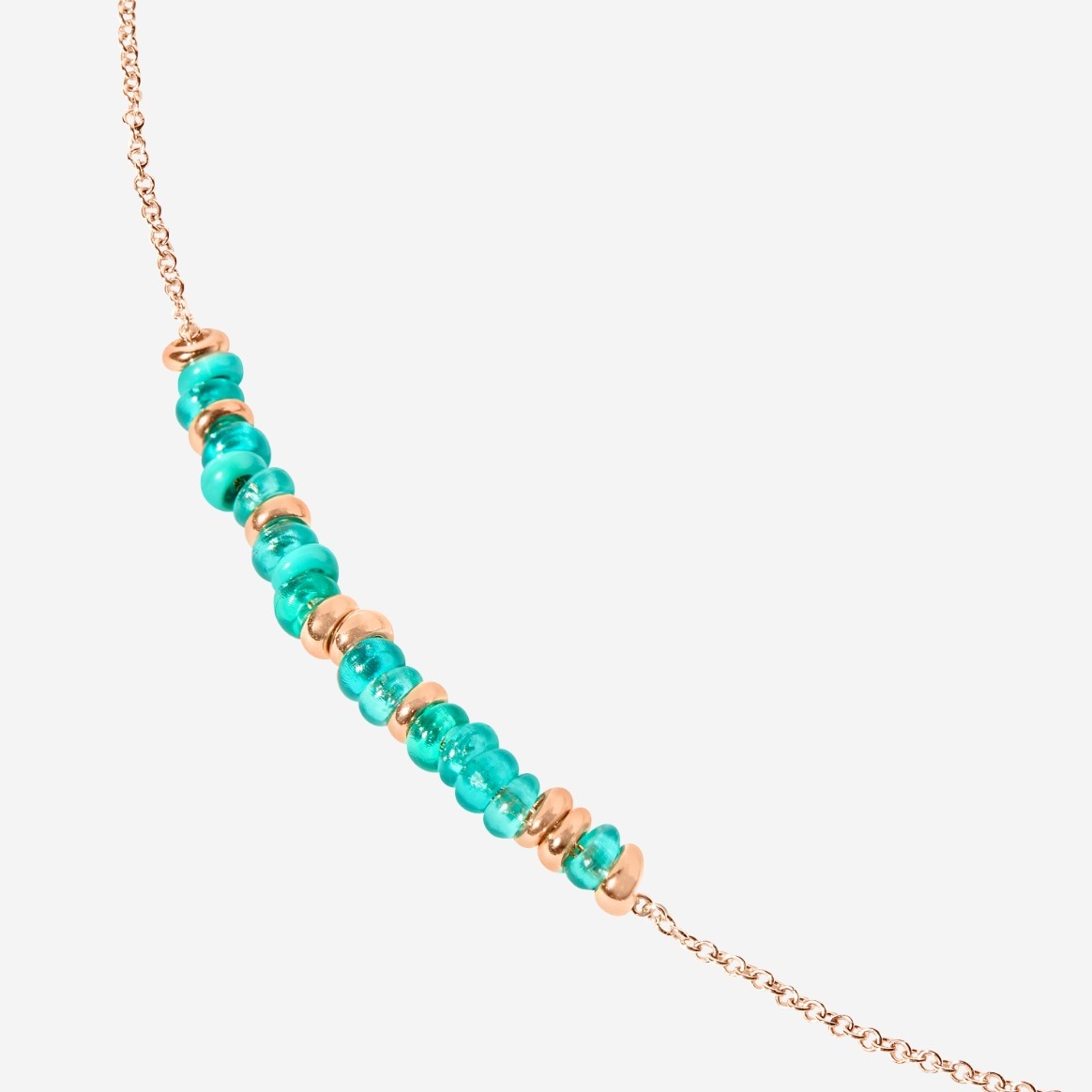 Rondelle Necklace In Gold-Plated Silver & Recycled Plastic - 2