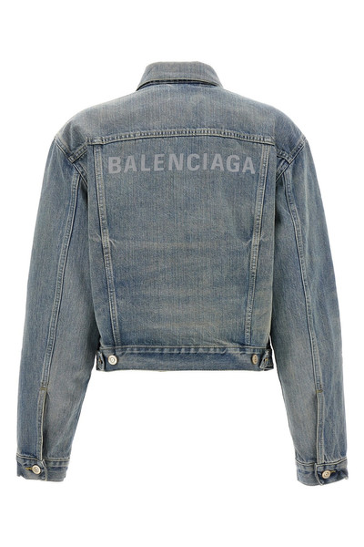 BALENCIAGA Logo denim jacket outlook