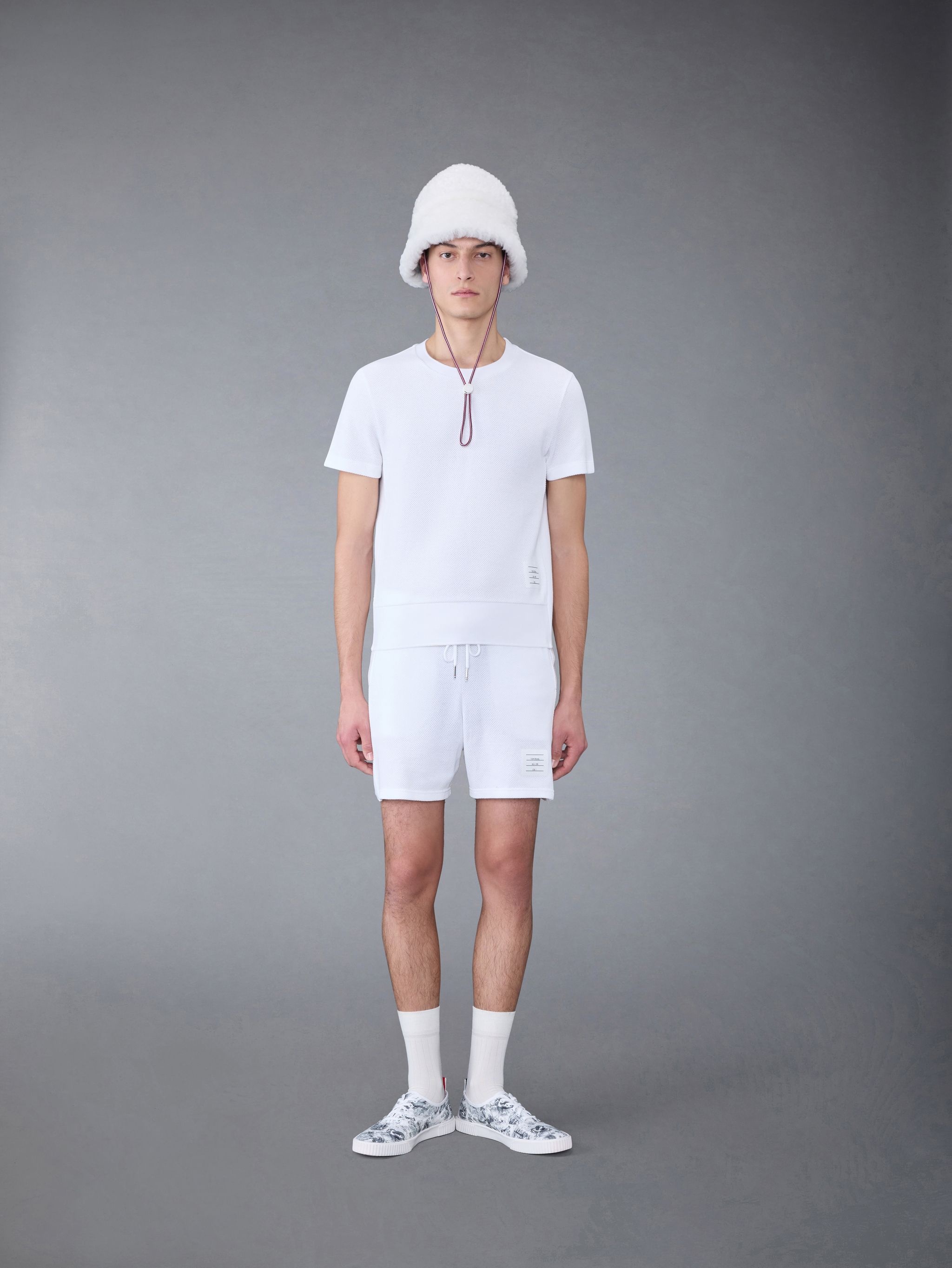 Textured Cotton Tuck Rib Short Sleeve Tee - 3