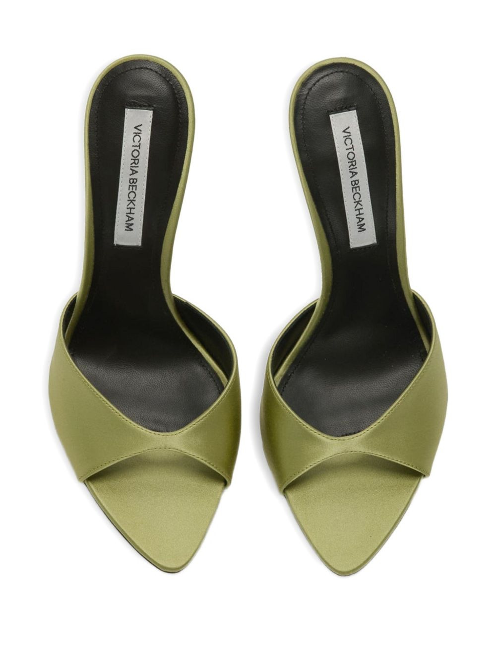 100mm Harlow open-toe satin mules - 3