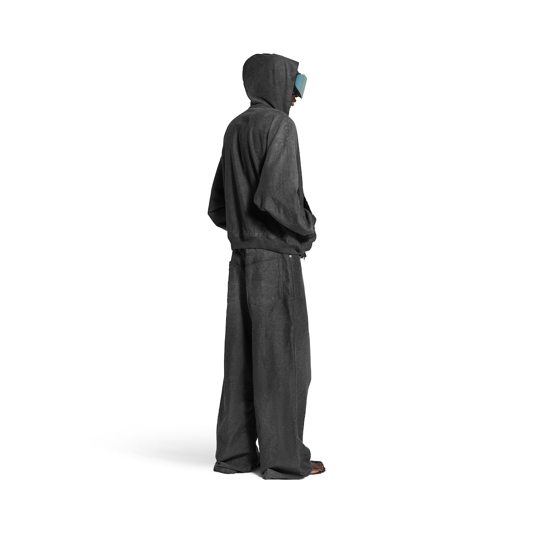 パーカー・フーディ Balenciaga L Oeil Anthracite Melange Cotton Sweatshirt Men's Trompe L'œil Hoodie in Anthracite | Balenciaga US