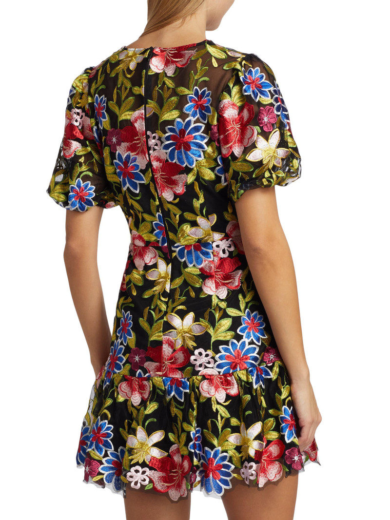Women's Yasmin Floral Mesh Dress - Red Multi 5