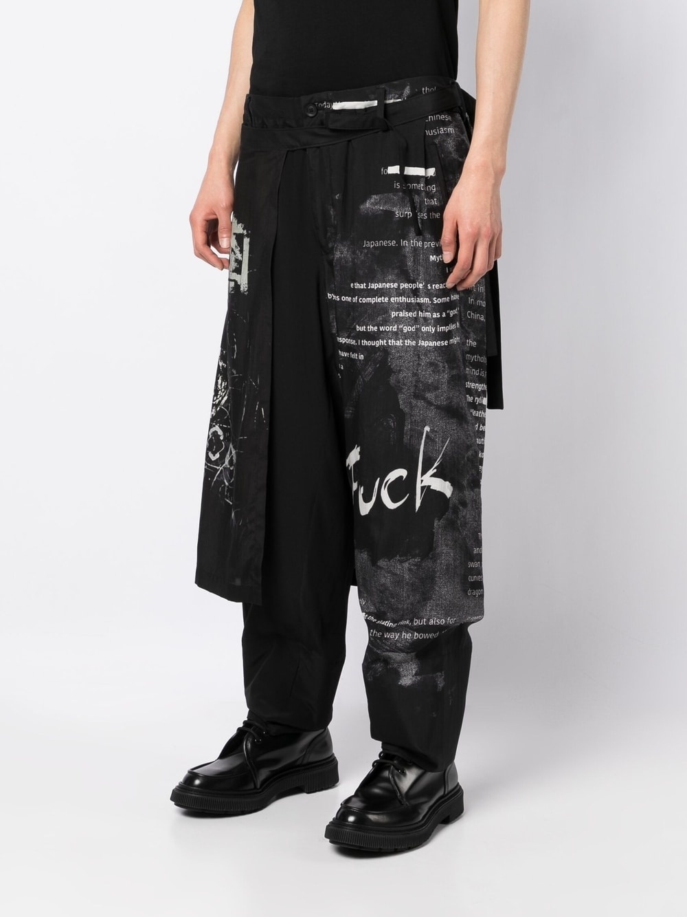 overlapping-panel straight-leg trousers - 3