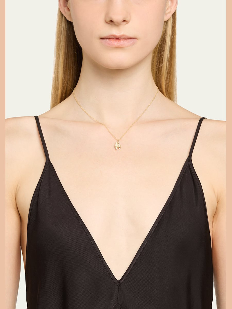 SYDNEY EVAN 14K Yellow Gold Lovebirds Charm with Diamonds outlook