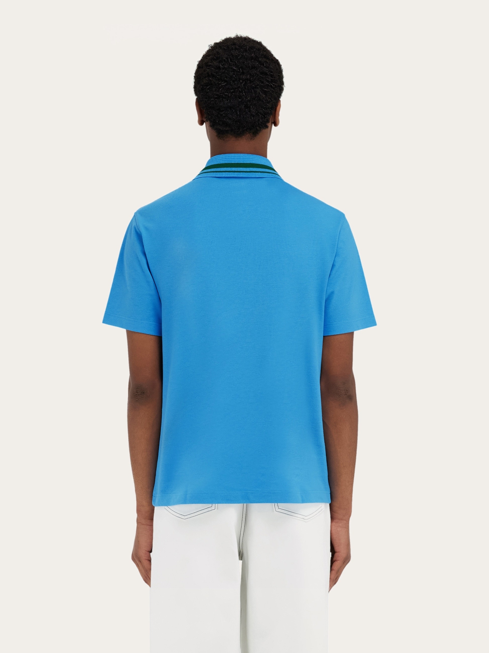 Cotton polo shirt with embroidery - 3