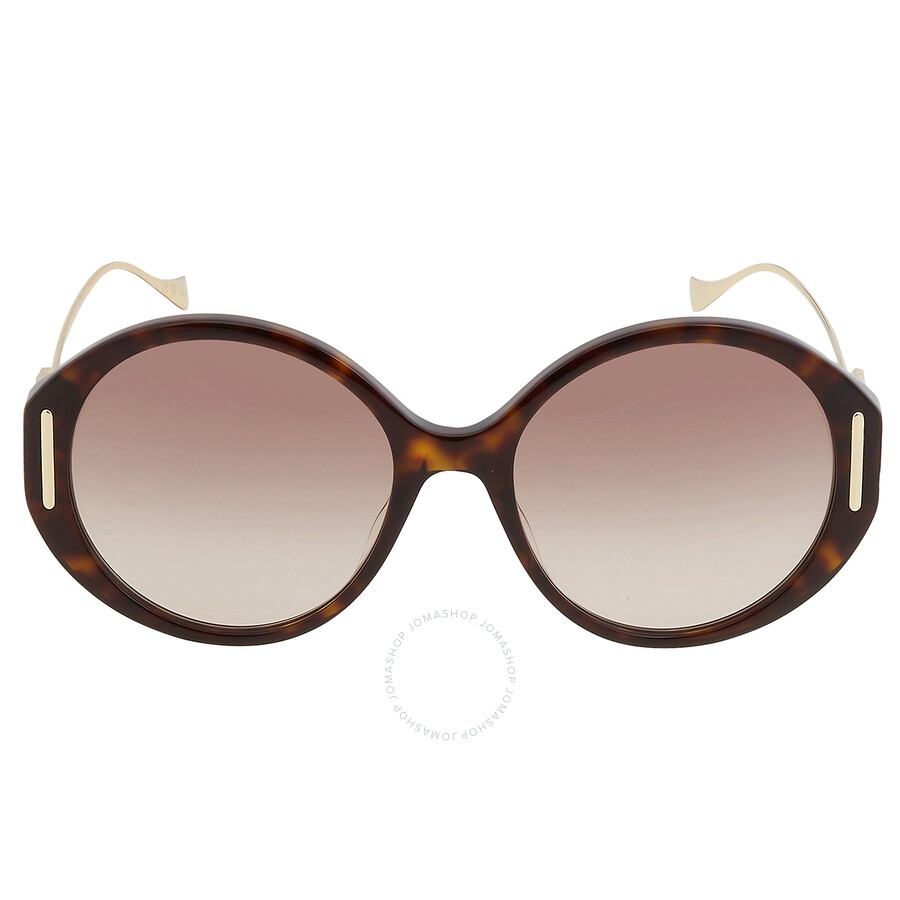 Gucci Brown Oval Ladies Sunglasses GG1202S 003 57 - 1