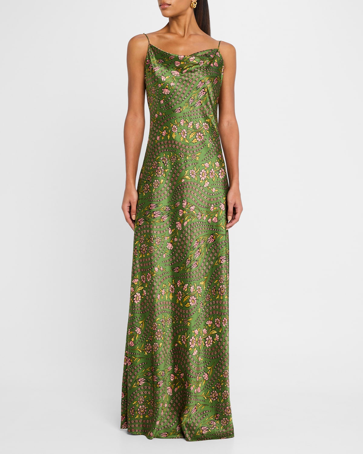 Madison Floral Silk Slip Dress - 4
